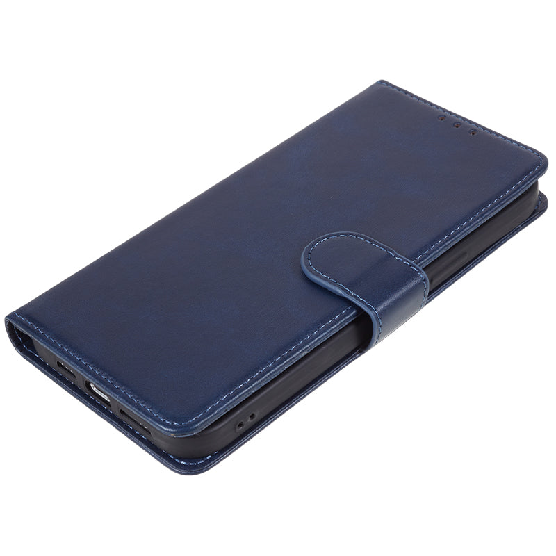 Phone Cover for OnePlus 12R 5G / Ace 3 5G Case Magnetic Clasp PU Leather Wallet Stand Shell - Blue Phone Cover for OnePlus 12R 5G / Ace 3 5G Case Magnetic Clasp PU Leather Wallet Stand Shell - Blue